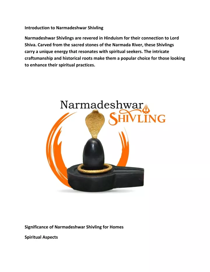 introduction to narmadeshwar shivling