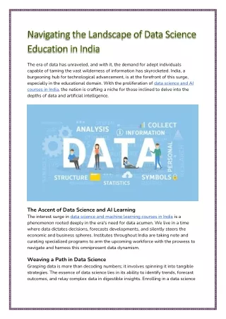 navigating the landscape of data science
