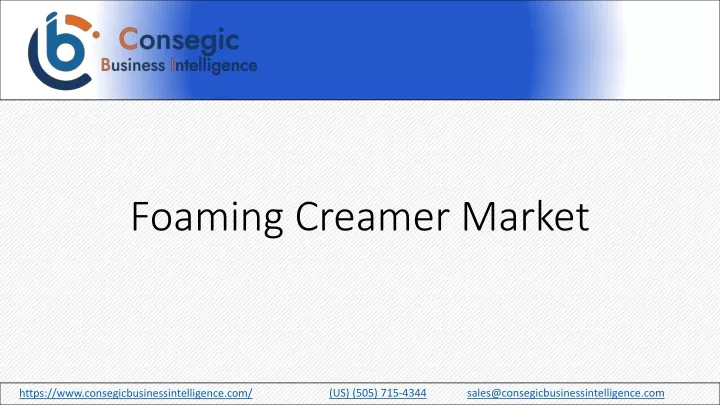 foaming creamer market