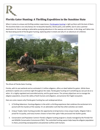 Florida gator hunting: Conquering the Wild Adventures