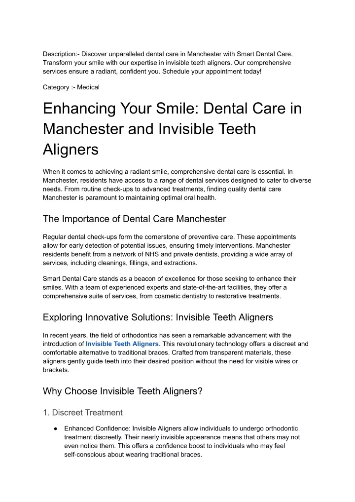 description discover unparalleled dental care