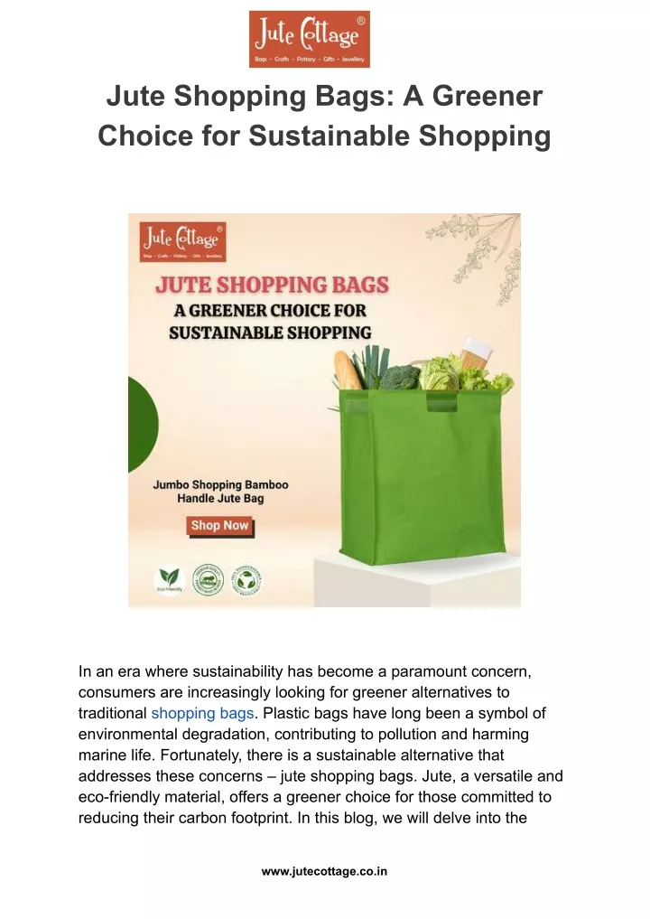 jute shopping bags a greener choice