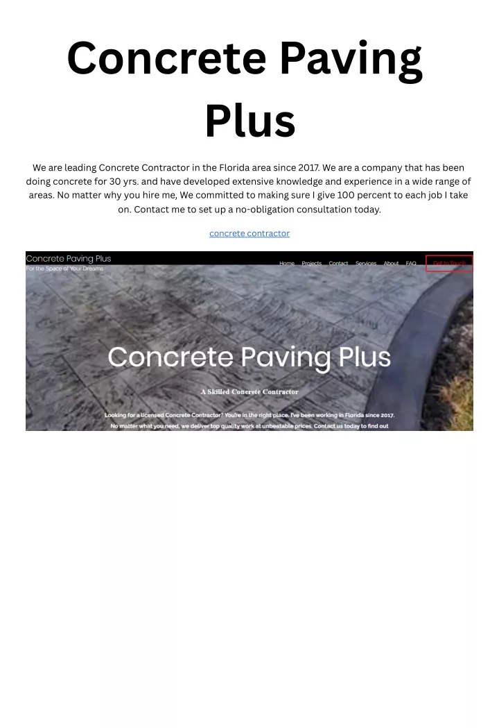concrete paving plus