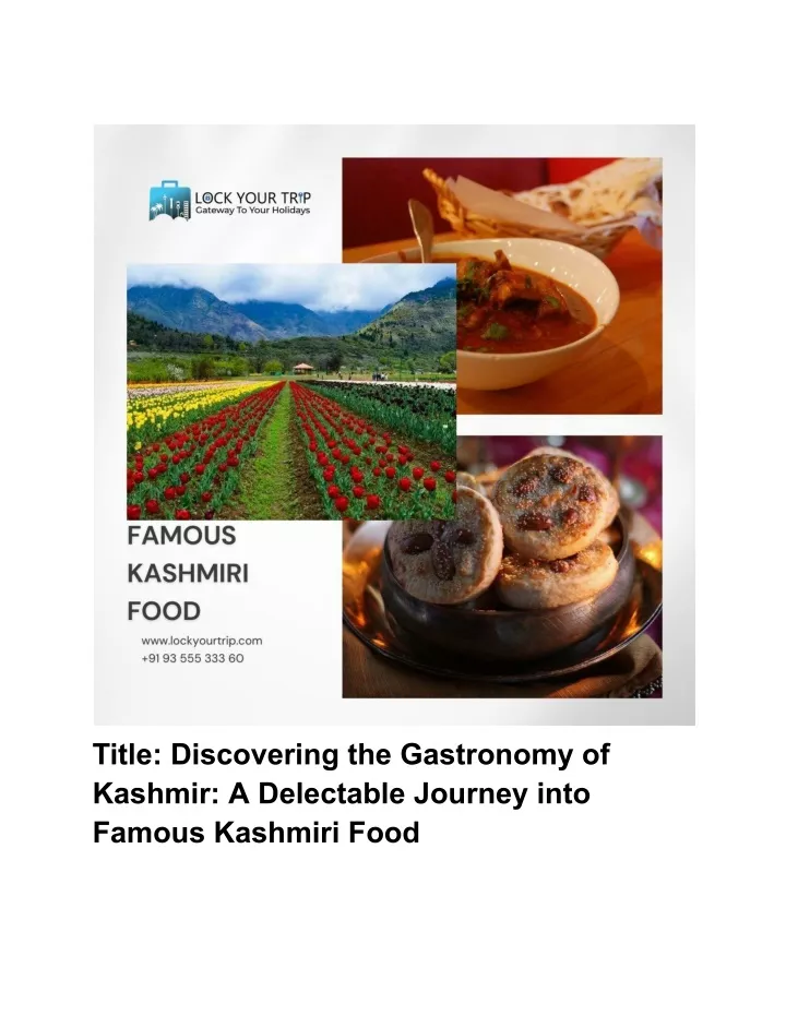 title discovering the gastronomy of kashmir