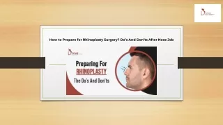 How to Prepare for Rhinoplasty Surgery