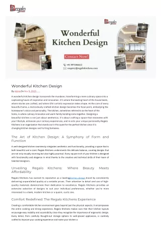wonderful kitchen design