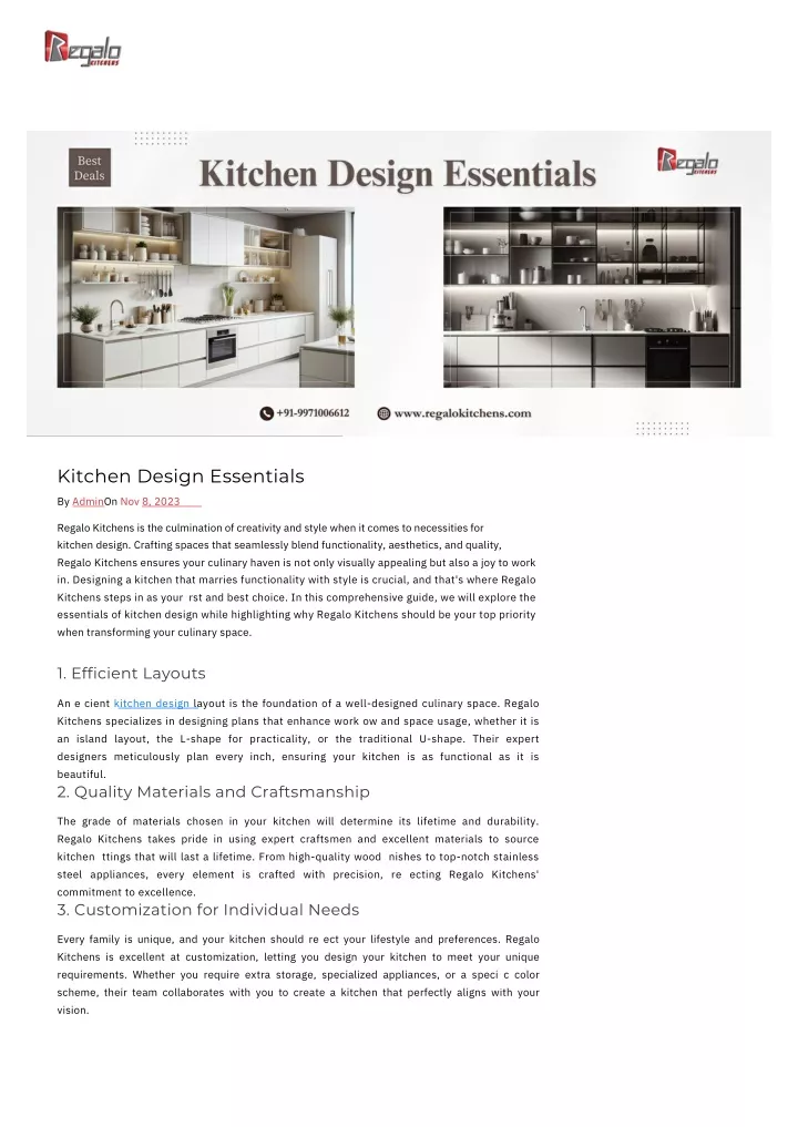 kitchen design essentials