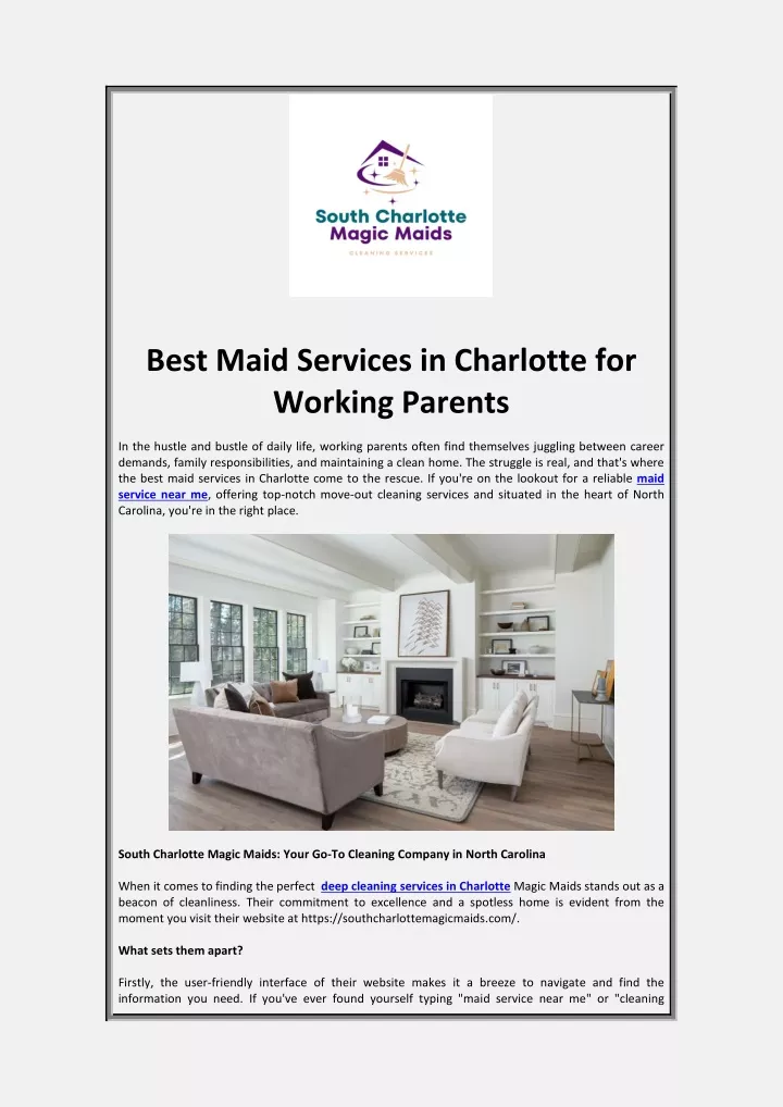 best maid services in charlotte for working
