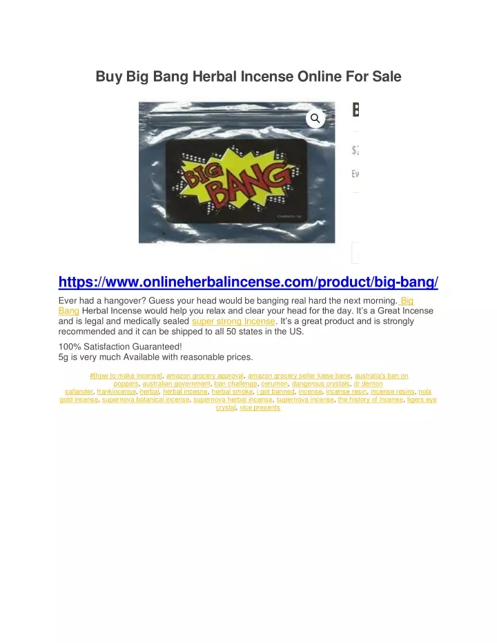 buy big bang herbal incense online for sale