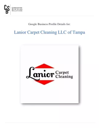 Lanior Carpet Cleaning LLC of Tampa