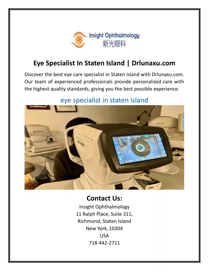 eye specialist in staten island drlunaxu com