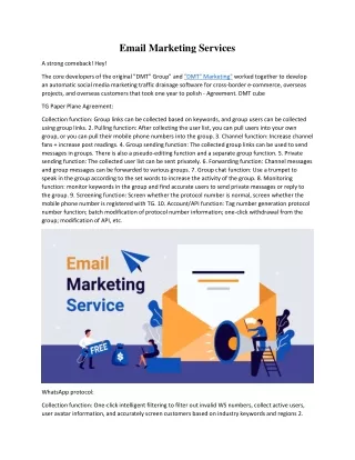 email marketing services