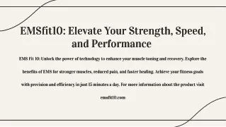 EMS Fit 10: Unlock the power of technology to enhance your muscle toning