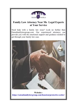 Family Law Attorney Near Me  Legal Experts at Your Service