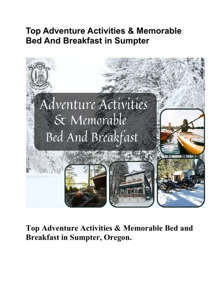 top adventure activities memorable