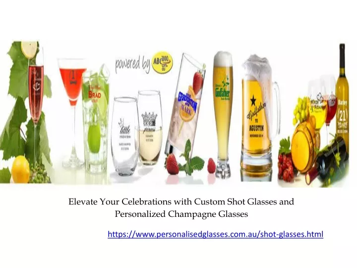elevate your celebrations with custom shot
