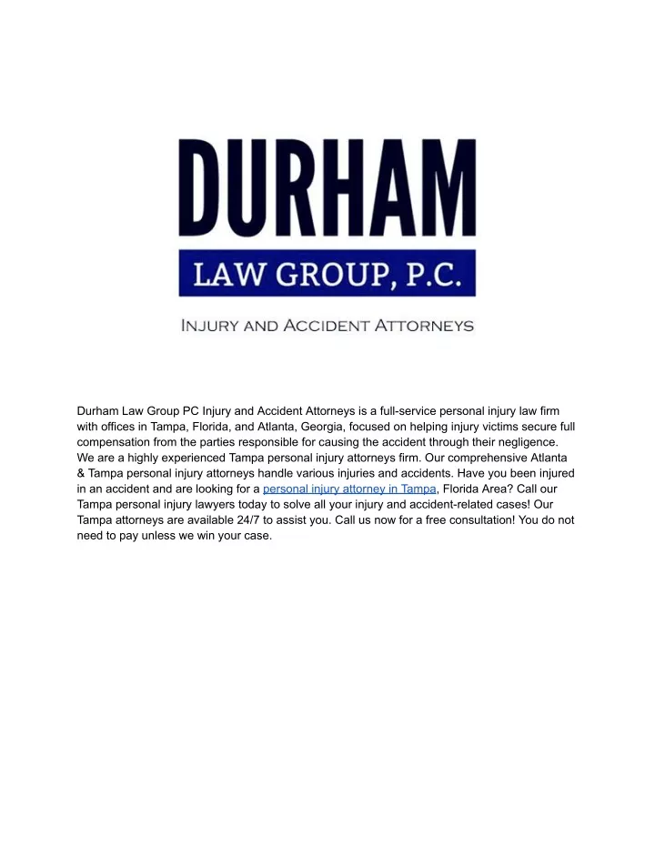 durham law group pc injury and accident attorneys
