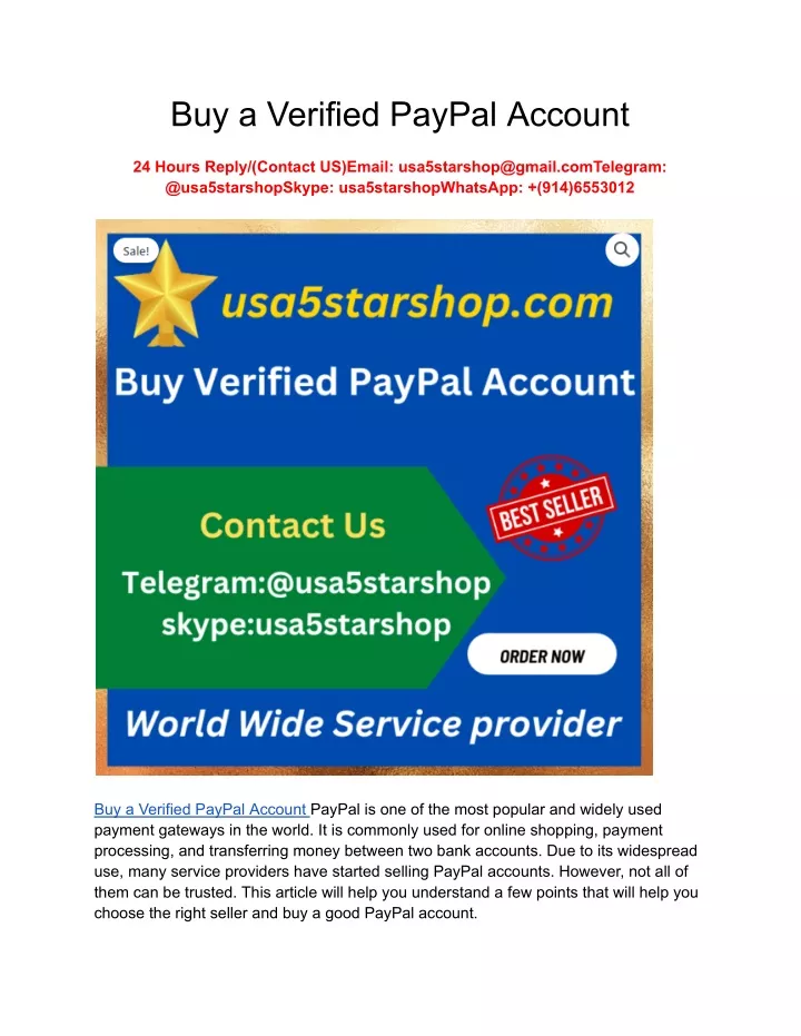 buy a verified paypal account