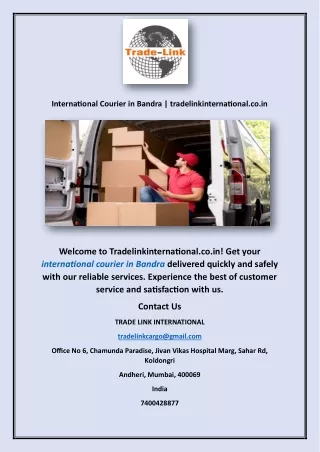 International Courier in Bandra | tradelinkinternational.co.in