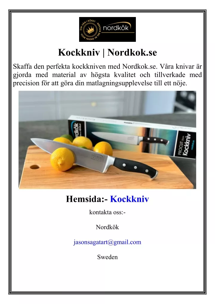 kockkniv nordkok se