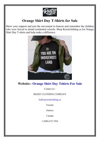 Orange Shirt Day T-Shirts for Sale