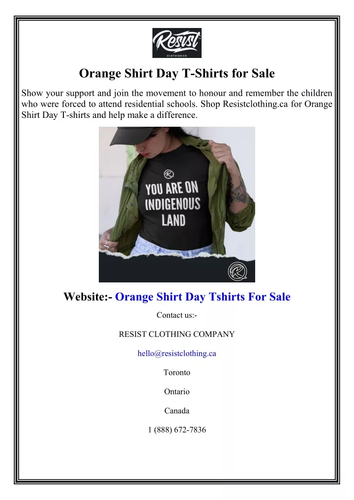orange shirt day t shirts for sale