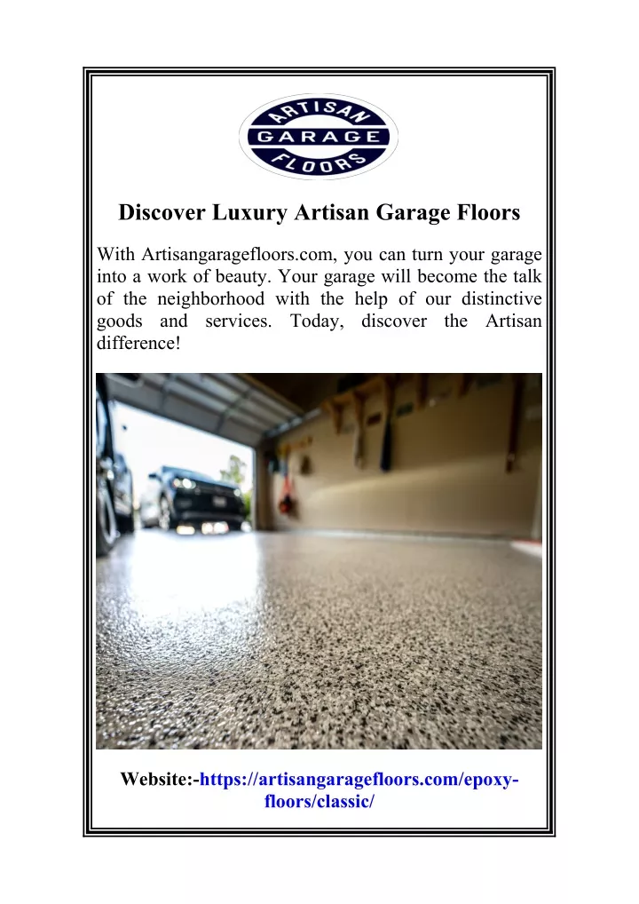 discover luxury artisan garage floors