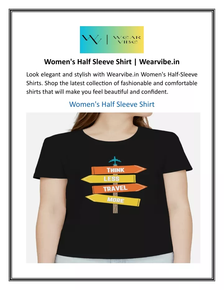 women s half sleeve shirt wearvibe in