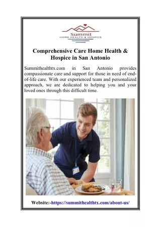 Comprehensive Care Home Health & Hospice in San Antonio