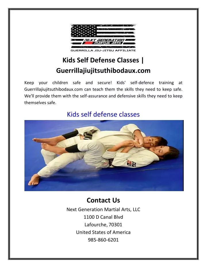 kids self defense classes