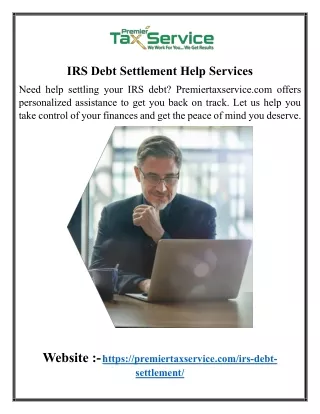 IRS Debt Settlement Help Services