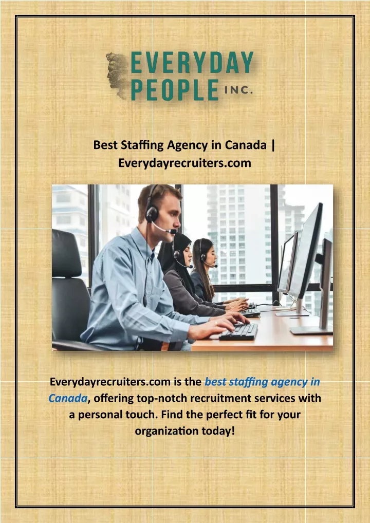 best staffing agency in canada everydayrecruiters