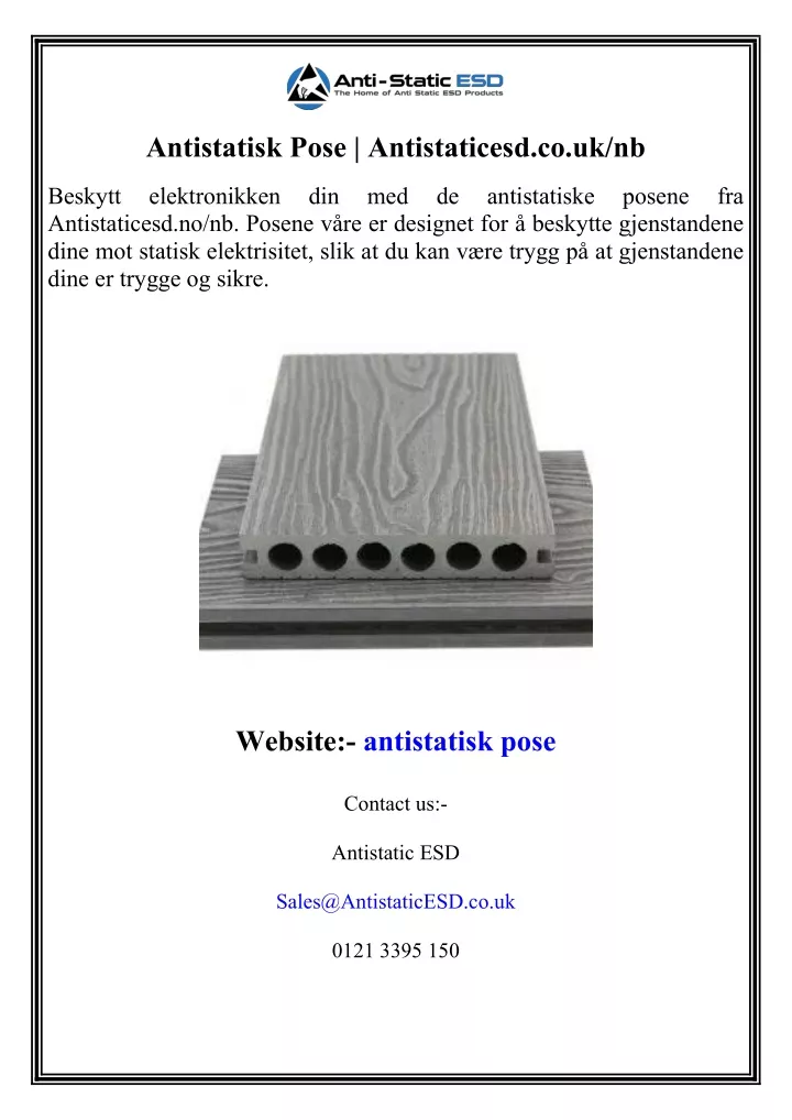 antistatisk pose antistaticesd co uk nb