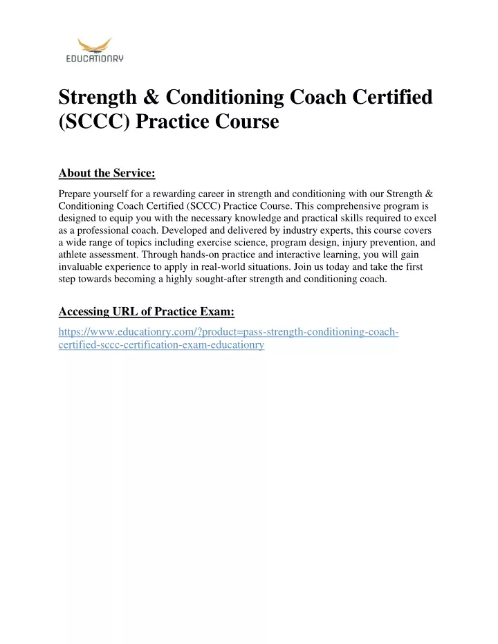 strength conditioning coach certified sccc