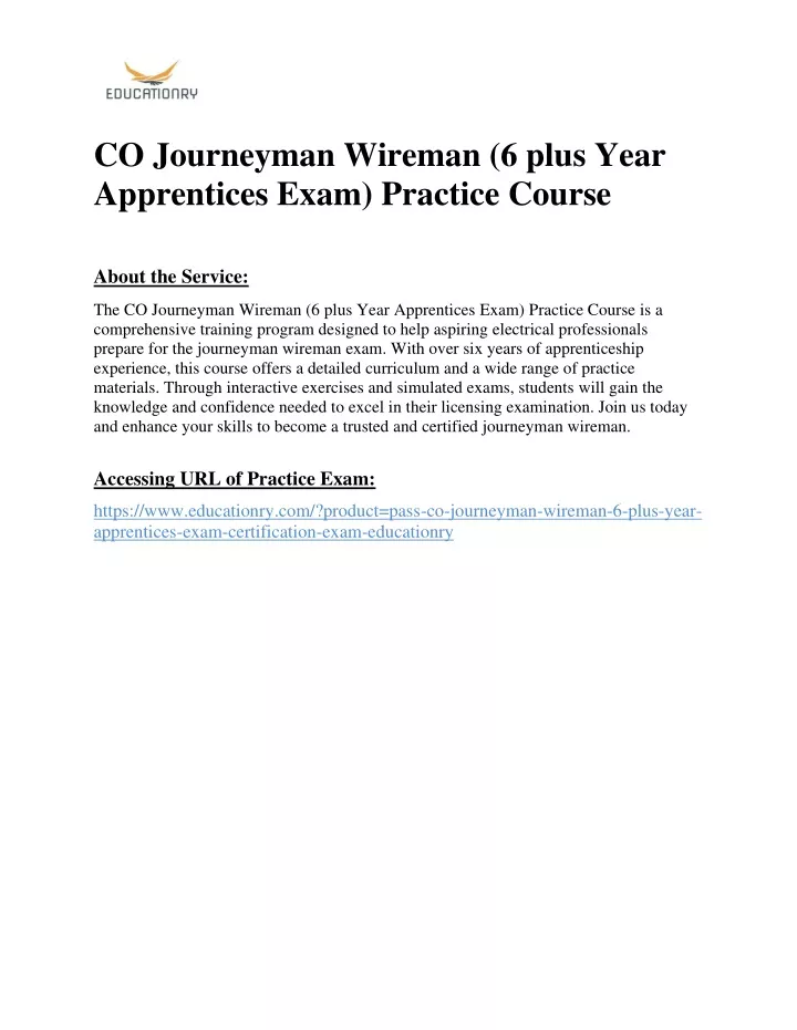 co journeyman wireman 6 plus year apprentices