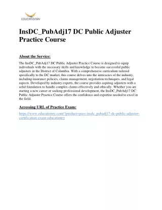 insdc pubadj17 dc public adjuster practice course