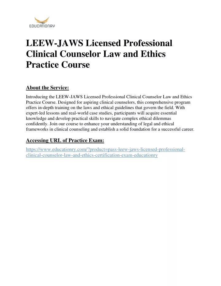 leew jaws licensed professional clinical