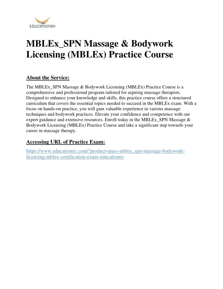 mblex spn massage bodywork licensing mblex