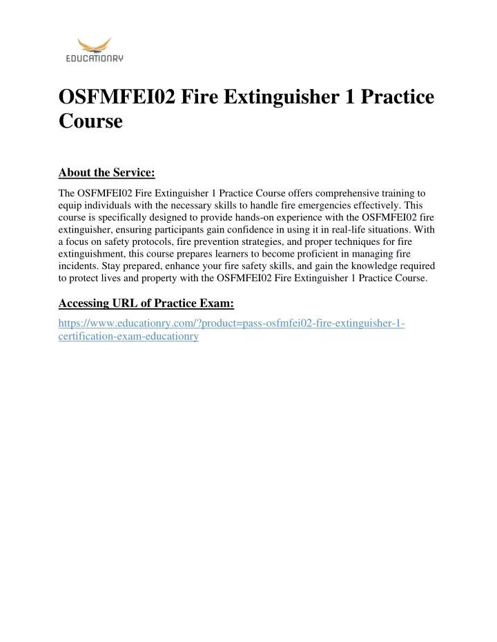 osfmfei02 fire extinguisher 1 practice course