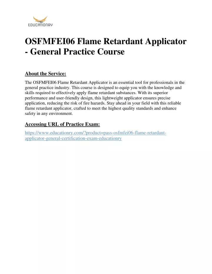 osfmfei06 flame retardant applicator general
