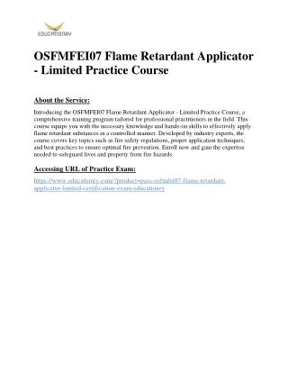 osfmfei07 flame retardant applicator limited