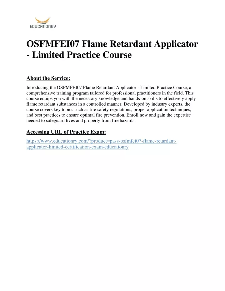 osfmfei07 flame retardant applicator limited