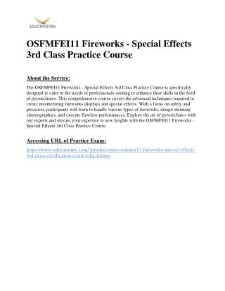 osfmfei11 fireworks special effects 3rd class