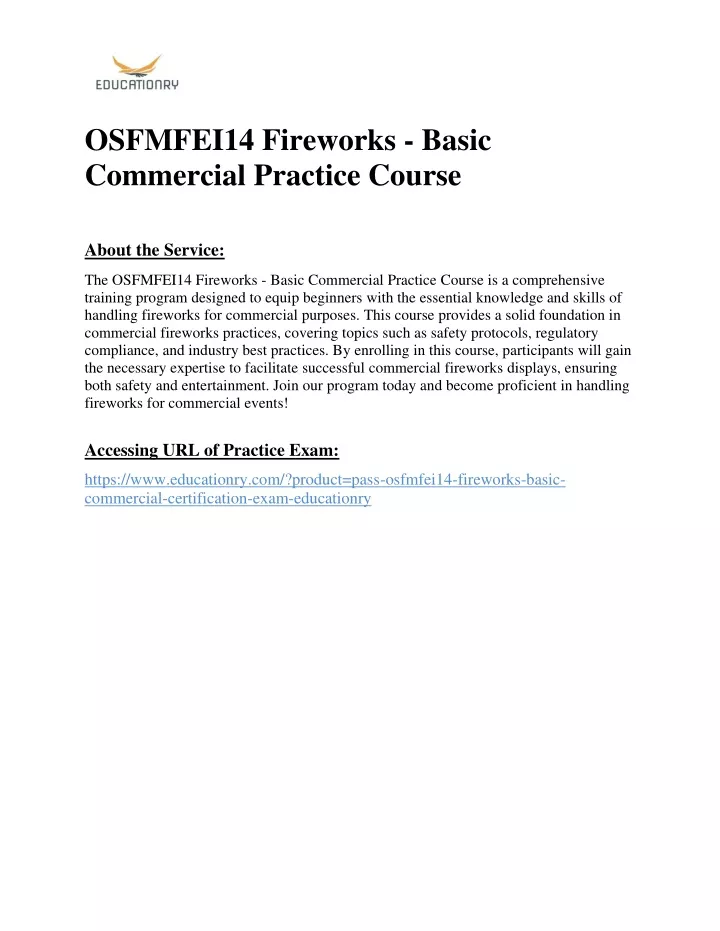 osfmfei14 fireworks basic commercial practice