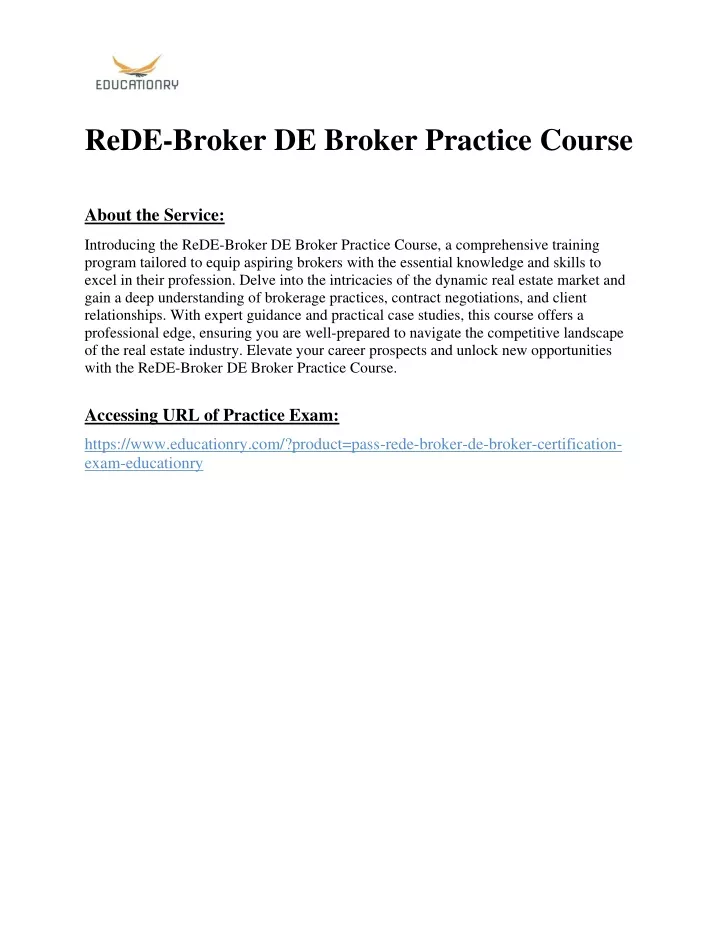 rede broker de broker practice course