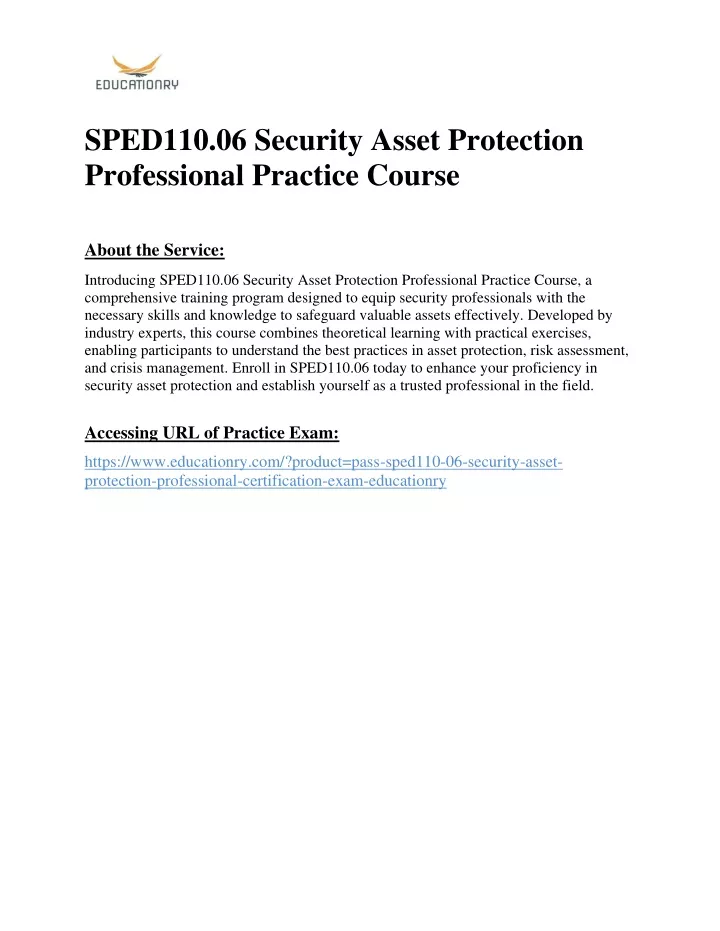 sped110 06 security asset protection professional