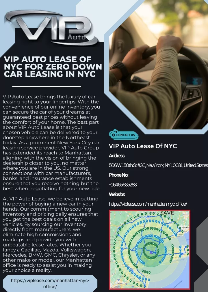 vip auto lease of nyc for zero down car leasing