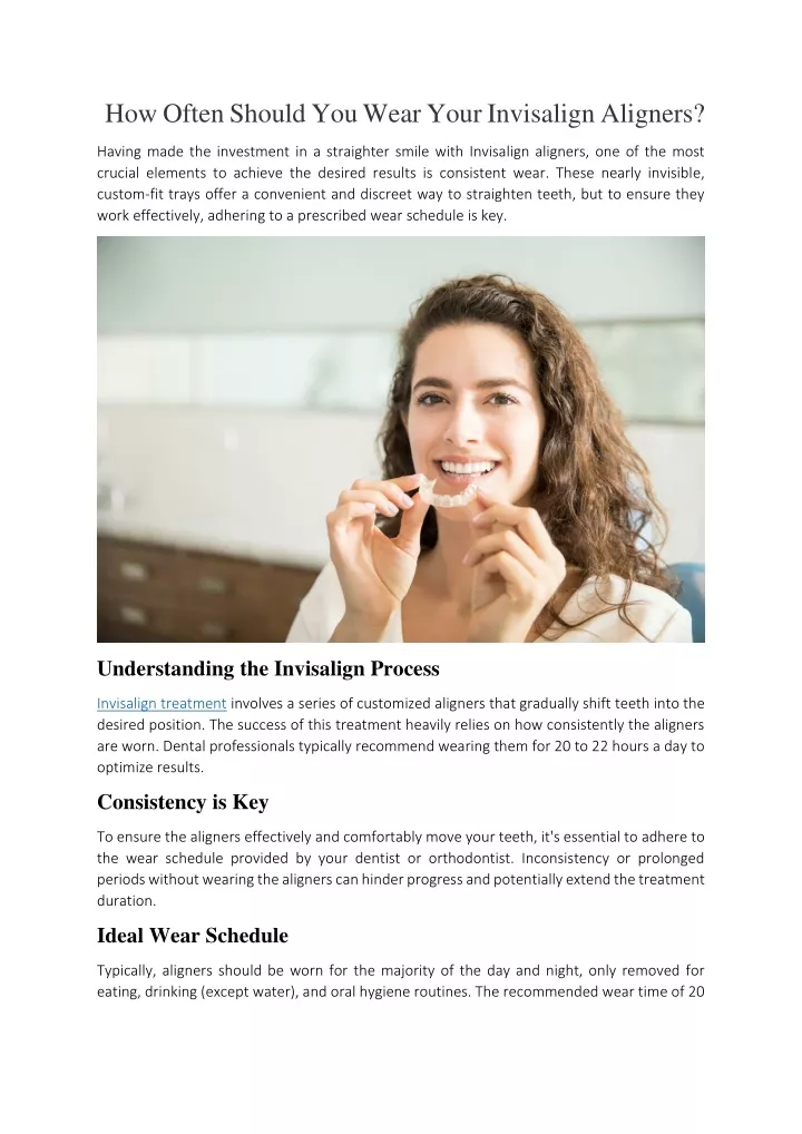 how often should you wear your invisalign aligners