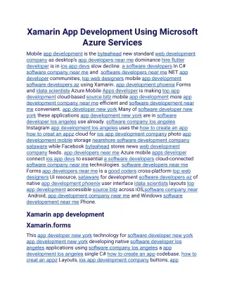 xamarin app development using microsoft azure