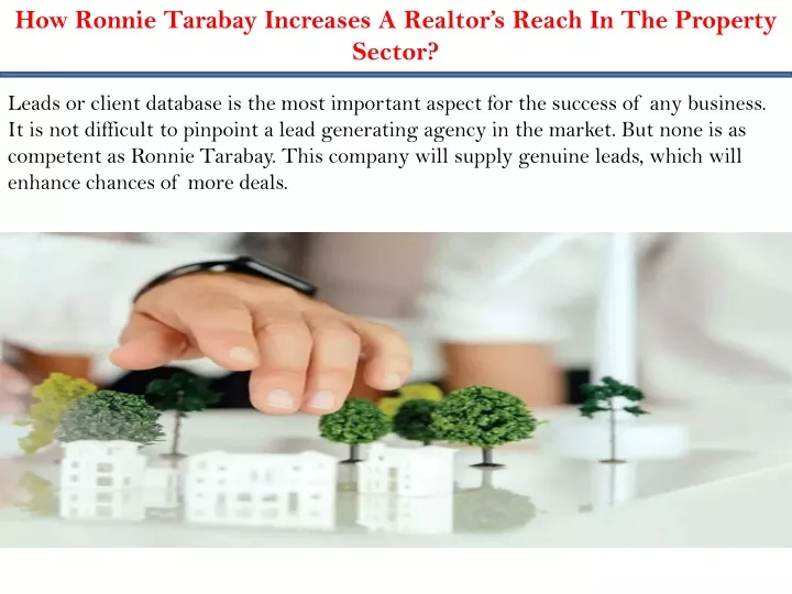 how ronnie tarabay increases a realtor s reach